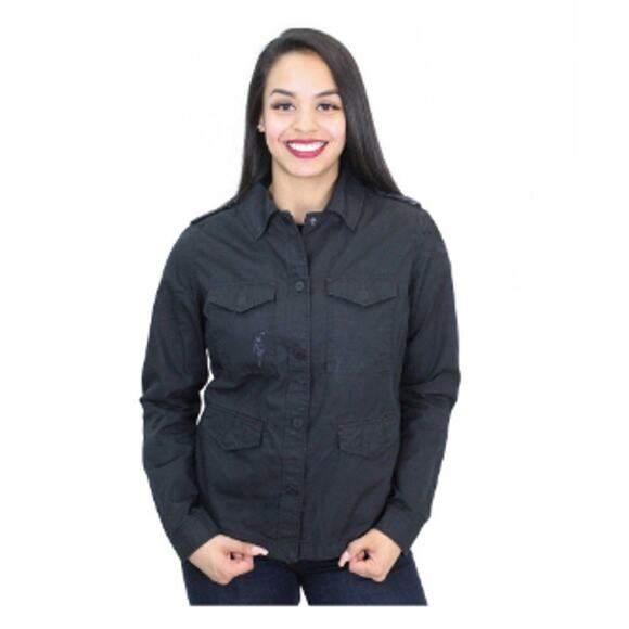 Harley-Davidson Jackets & Blazers - Harley Davidson Black Lightening Bold Jacket Lightweight Snap Closure Sz Medium